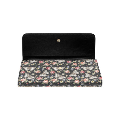 Butterfly Flower Pattern Print Design 07 Women's Trifold Wallet