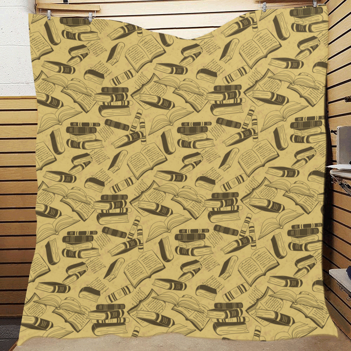 Book Pattern Print Design 02 Premium Quilt