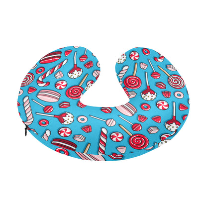 Candy Pattern Print Design 05 U-Shaped Travel Neck Pillow