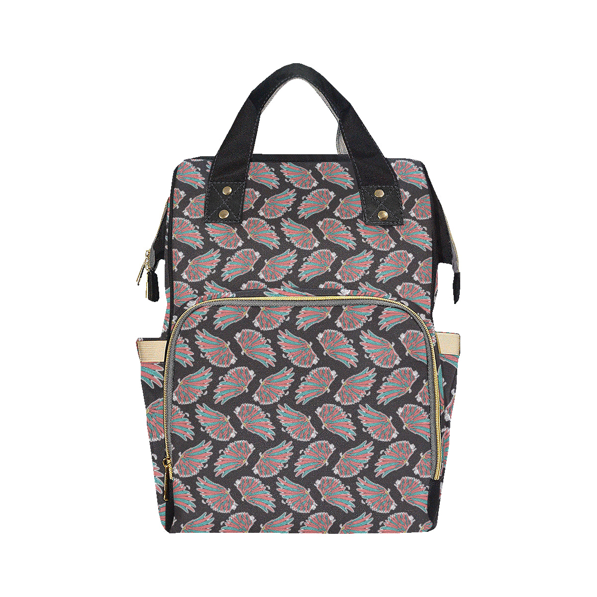 Angel Wings Pattern Print Design 05 Diaper Bag Backpack