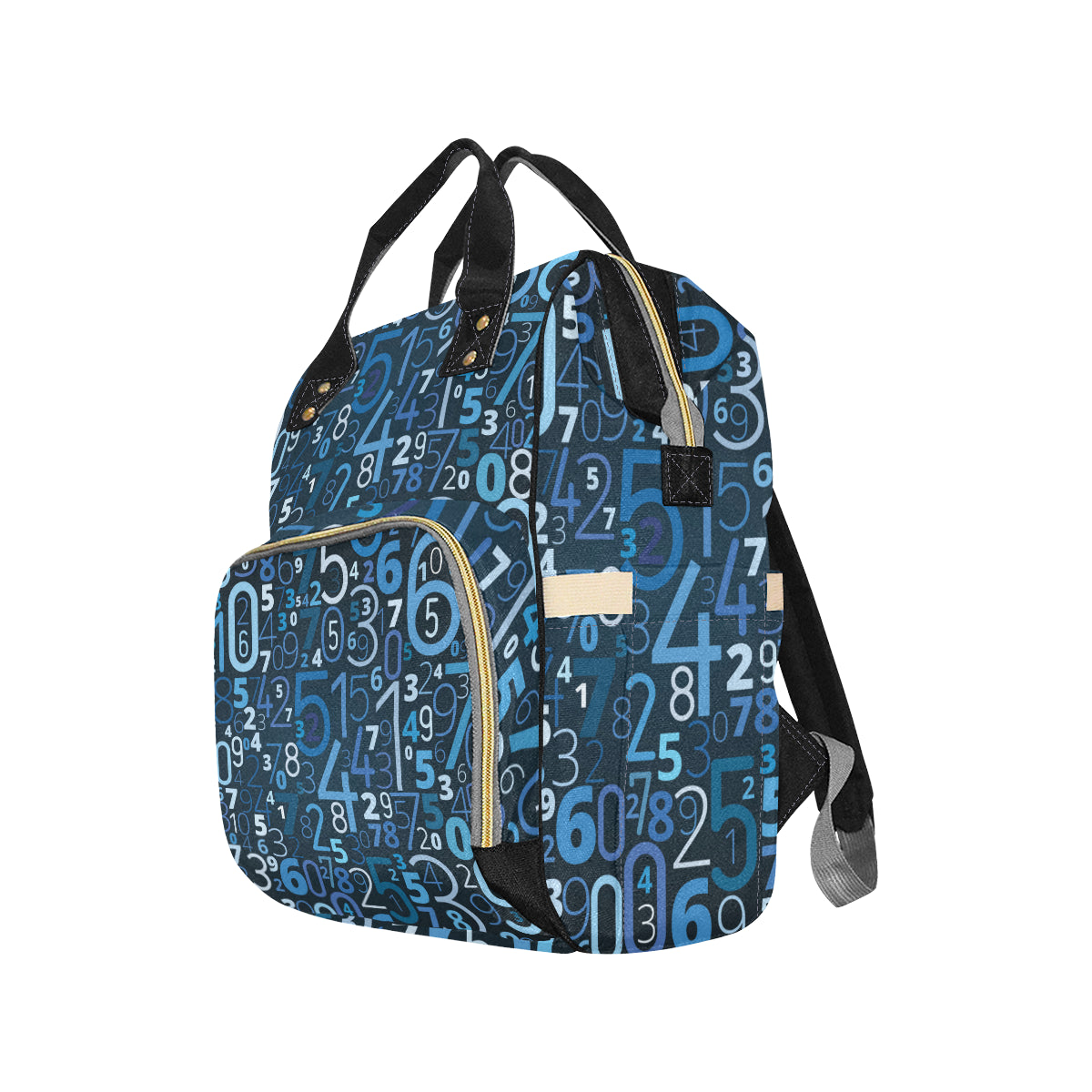 Number Pattern Print Design A02 Diaper Bag Backpack
