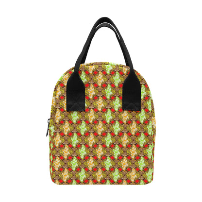 African Classic Print Pattern Insulated Lunch Bag