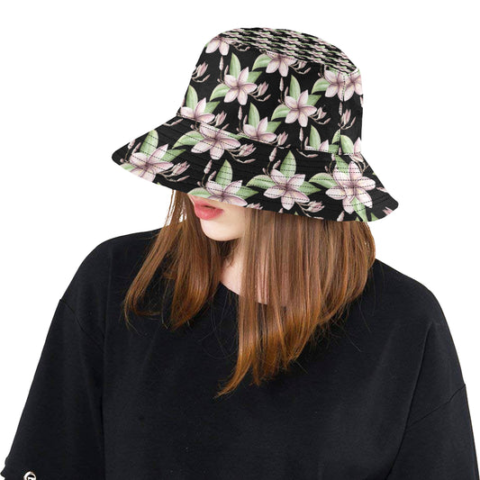 Plumeria Pattern Print Design PM02 Unisex Bucket Hat