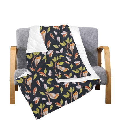 Birds Pattern Print Design 02 Premium Quilt