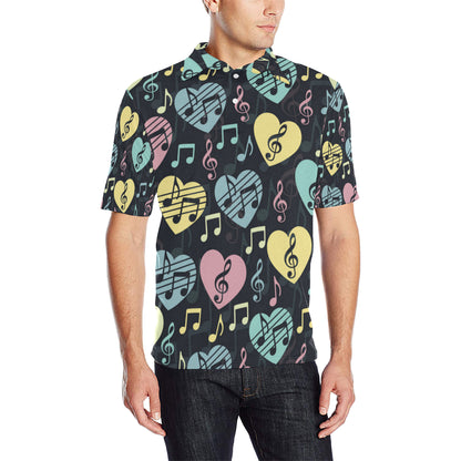 Music note Pattern Print Design A03 Men Polo Shirt