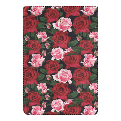 Rose Red Pink Pattern Print Design RO01 Women's Trifold Wallet