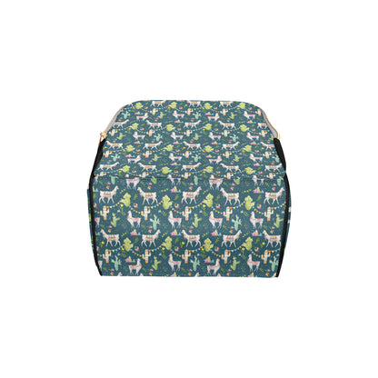 Llama with Cactus Design Print Diaper Bag Backpack