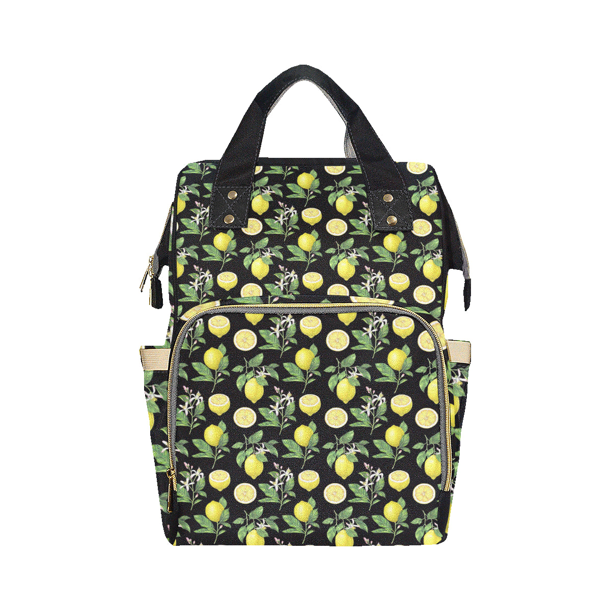 Lemon Pattern Print Design LM02 Diaper Bag Backpack