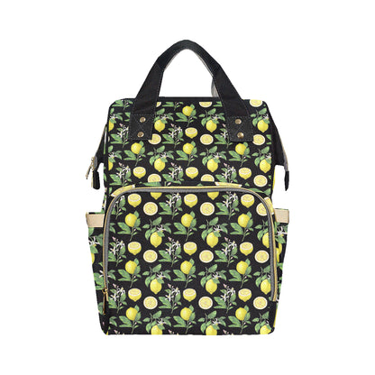 Lemon Pattern Print Design LM02 Diaper Bag Backpack