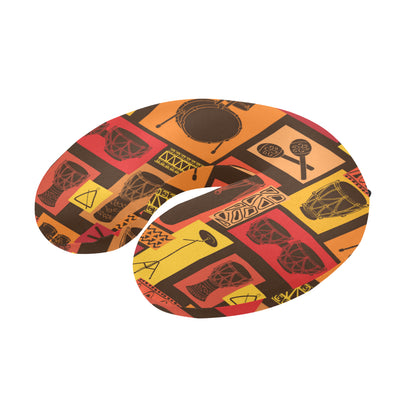 Percussion Pattern Print Design 02 U-Shaped Travel Neck Pillow