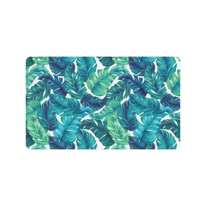Brightness Tropical Palm Leaves Rubber Doormat