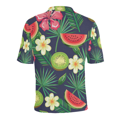 Tropical Fruits Pattern Print Design TF05 Men Polo Shirt