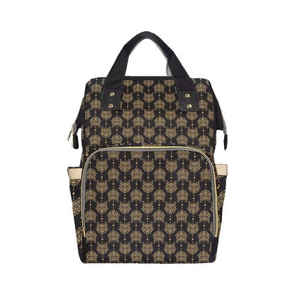 Aztec Wolf Pattern Print Design 04 Diaper Bag Backpack