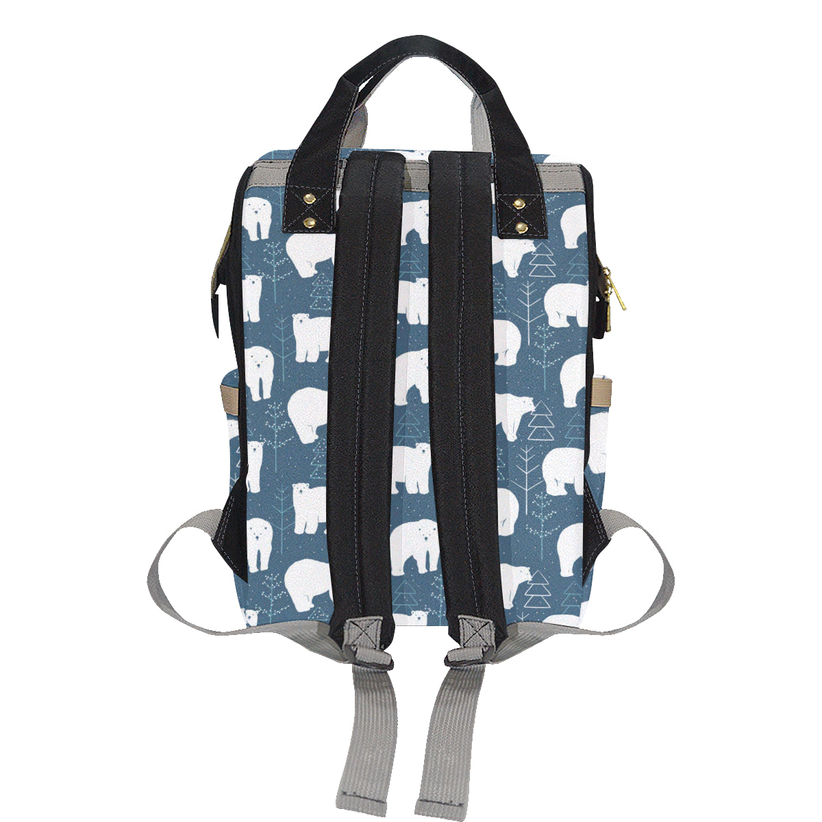 Polar Bear Pattern Print Design A01 Diaper Bag Backpack