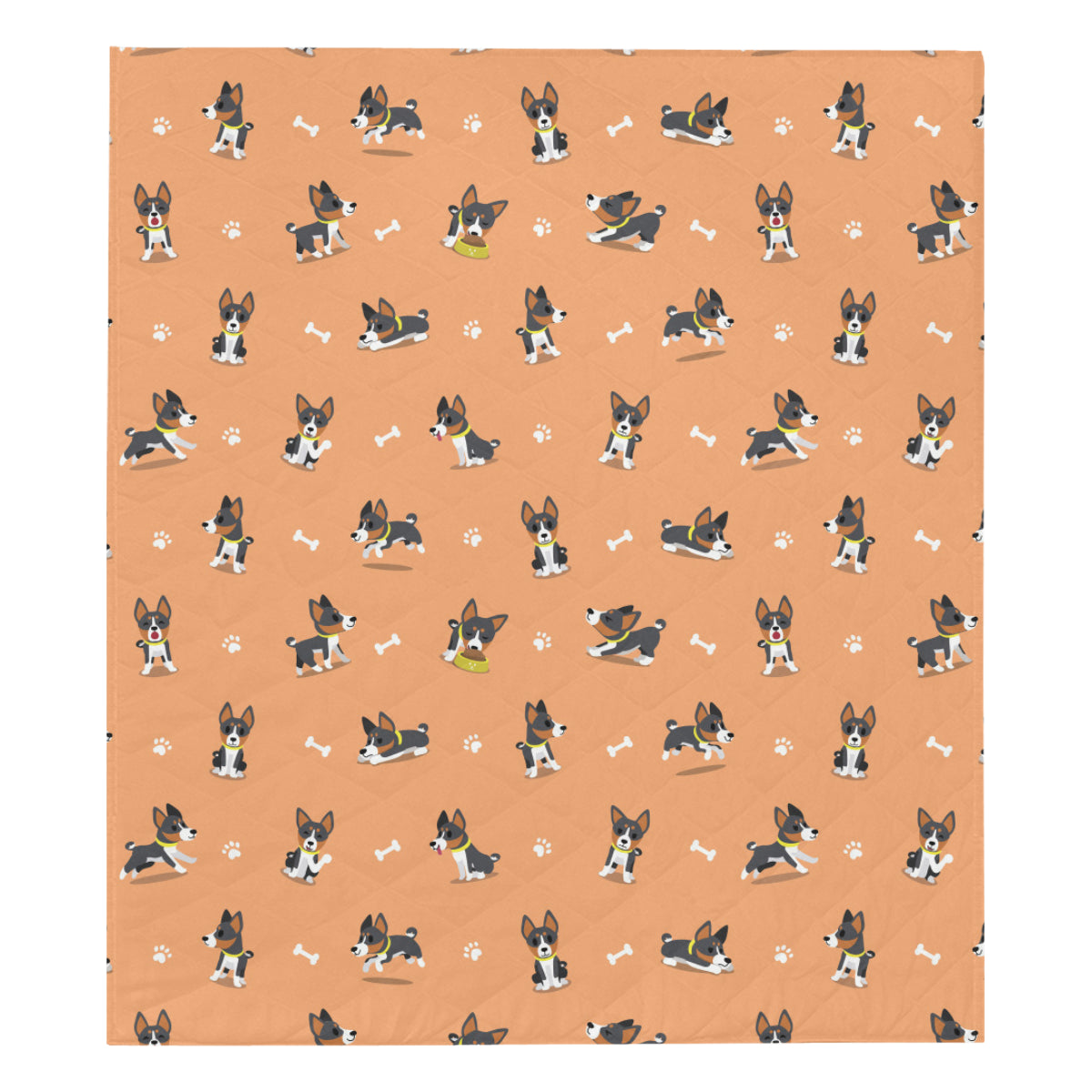 Basenji Pattern Print Design 01 Premium Quilt