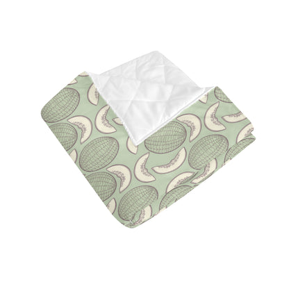 Cantaloupe Pattern Print Design 01 Premium Quilt
