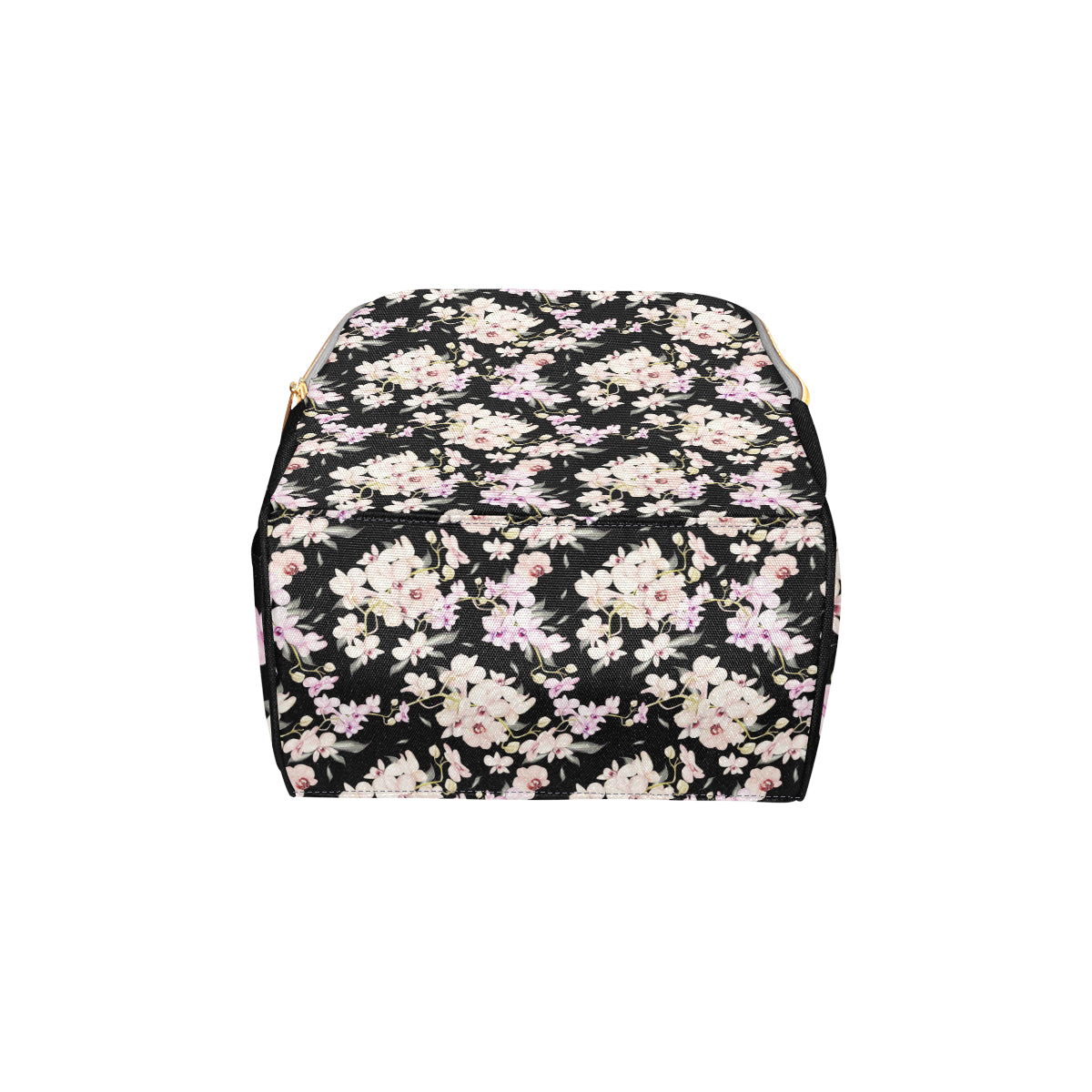 Orchid White Pattern Print Design OR03 Diaper Bag Backpack