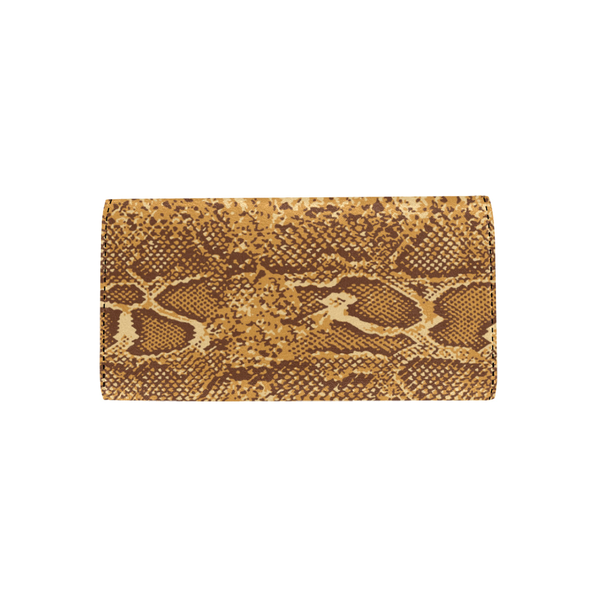 Python Brown Pattern Print Design A03 Women's Trifold Wallet