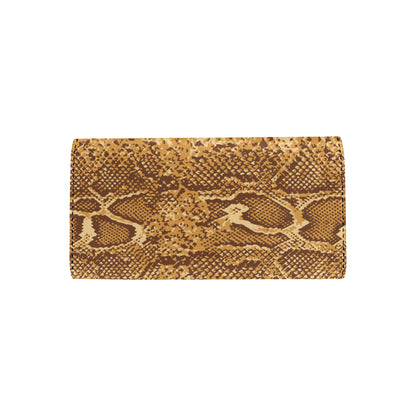 Python Brown Pattern Print Design A03 Women's Trifold Wallet