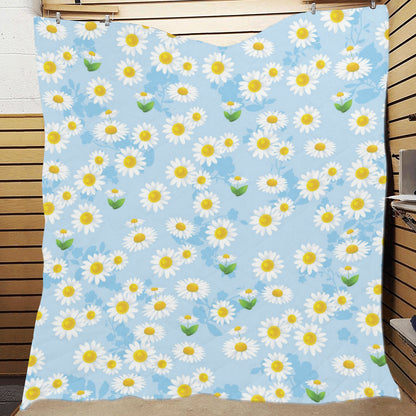 Daisy Pattern Print Design DS010 Premium Quilt