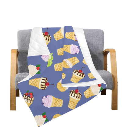Ice Cream Pattern Print Design IC03 Premium Quilt