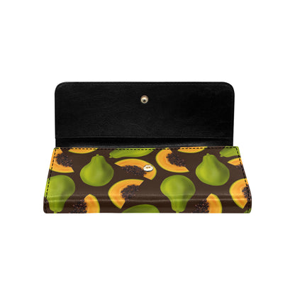 Papaya Pattern Print Design PP04 Women's Trifold Wallet
