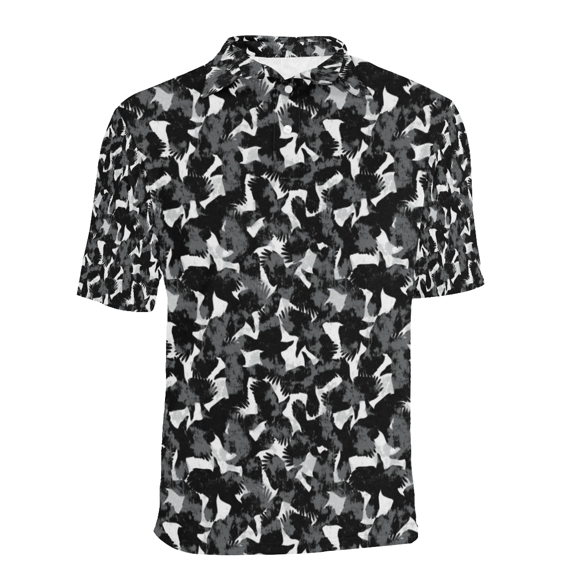 Crow Pattern Print Design 01 Men Polo Shirt