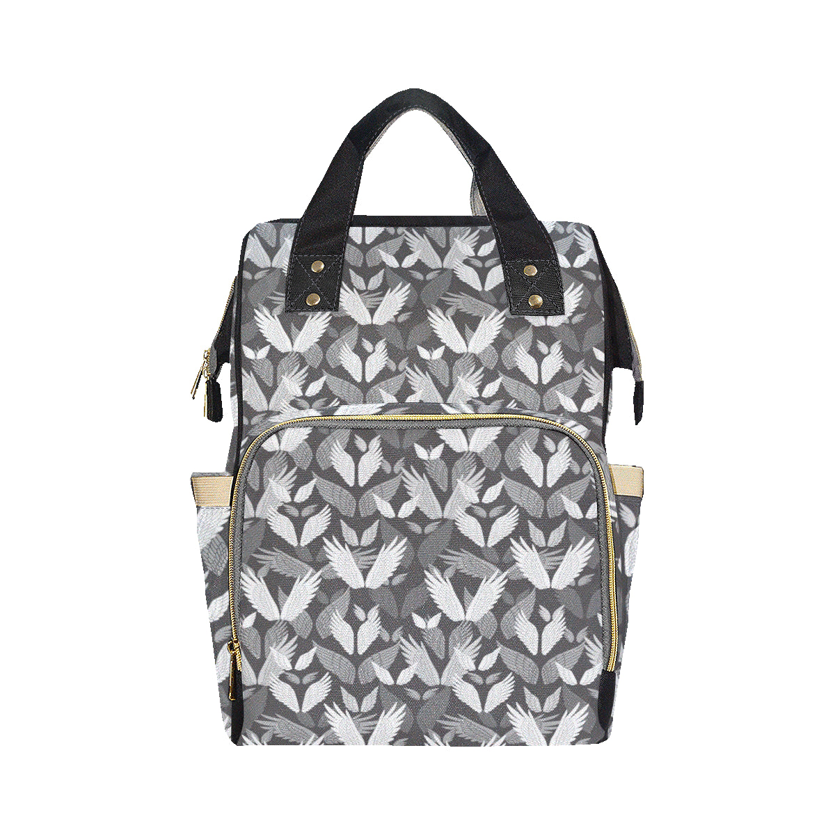 Angel Wings Pattern Design Themed Print Diaper Bag Backpack