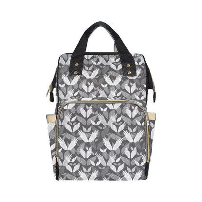 Angel Wings Pattern Design Themed Print Diaper Bag Backpack