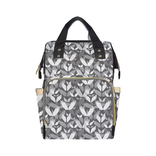 Angel Wings Pattern Design Themed Print Diaper Bag Backpack