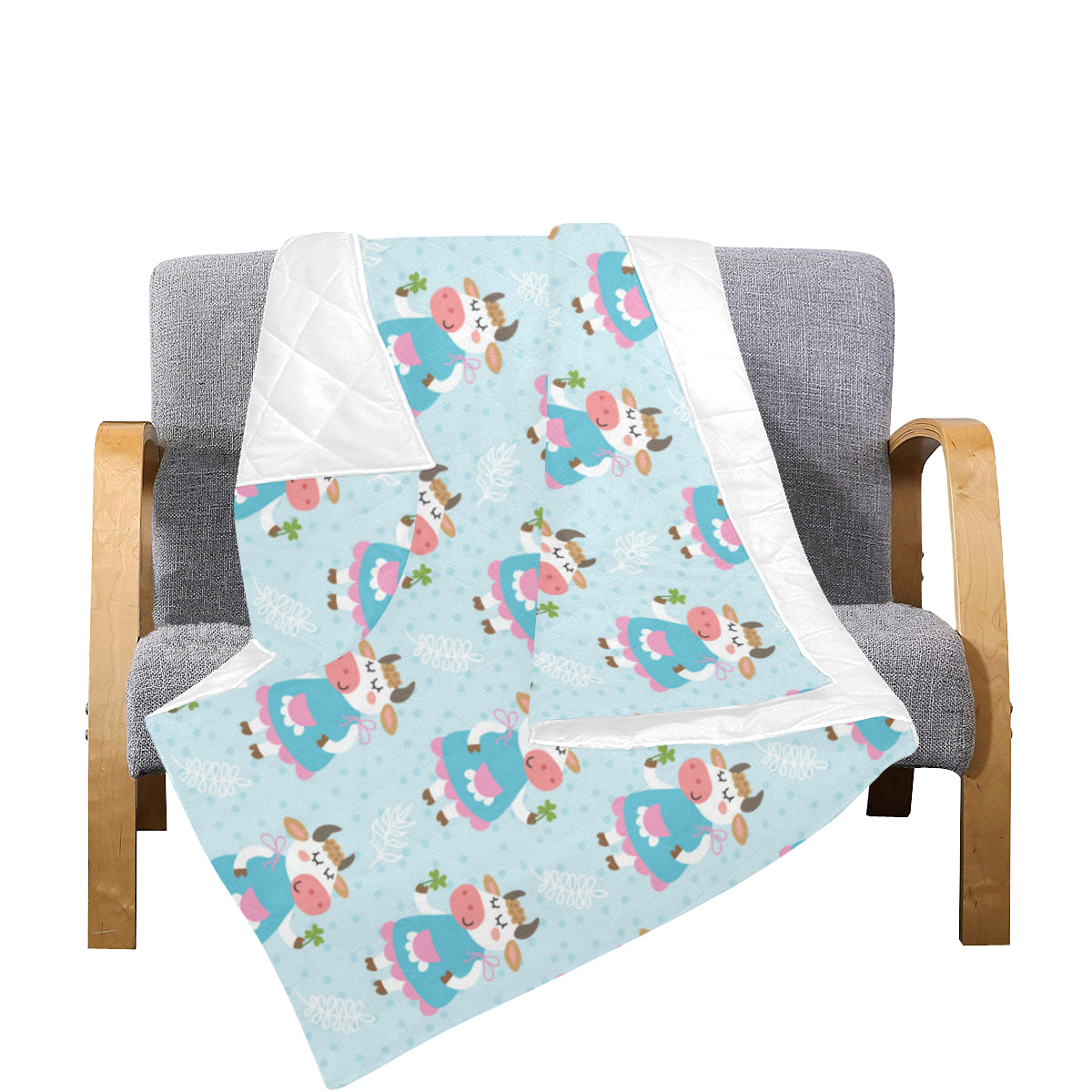Cattle Happy Pattern Print Design 03 Premium Quilt