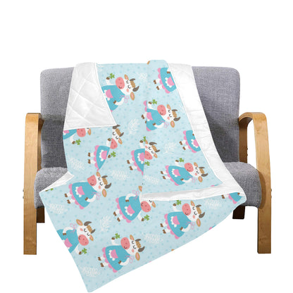 Cattle Happy Pattern Print Design 03 Premium Quilt