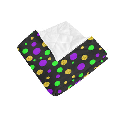 Mardi Gras Pattern Print Design 07 Premium Quilt
