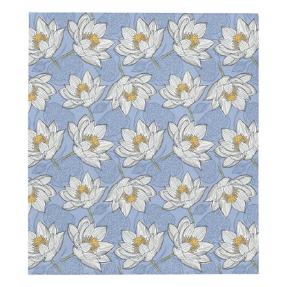 Lotus Pattern Print Design 04 Premium Quilt