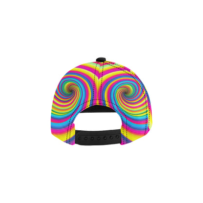 Vortex Twist Swirl Rainbow Design Snapback Cap