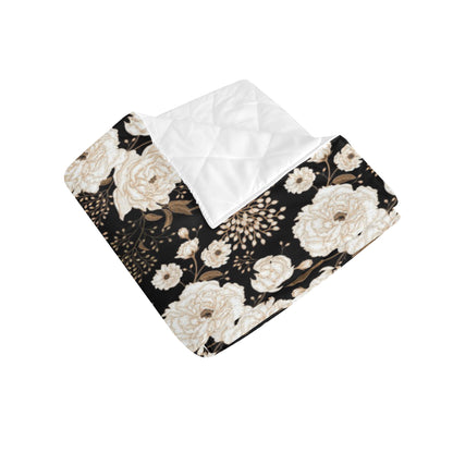Peony Pattern Print Design A02 Premium Quilt