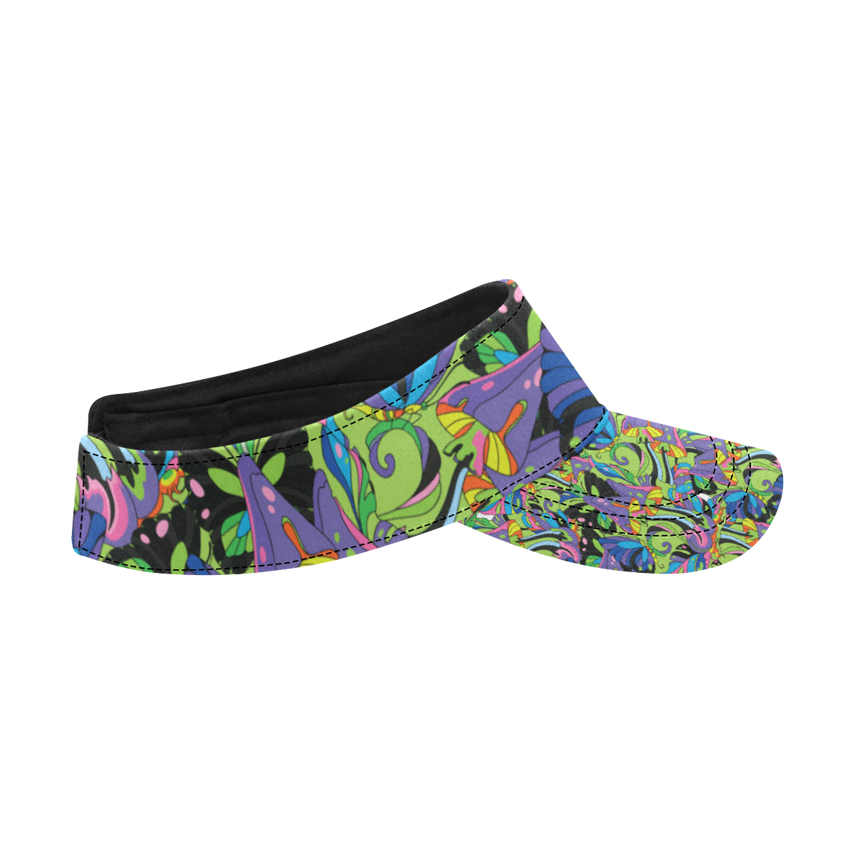Psychedelic Trippy Mushroom Themed Unisex Sun Visor