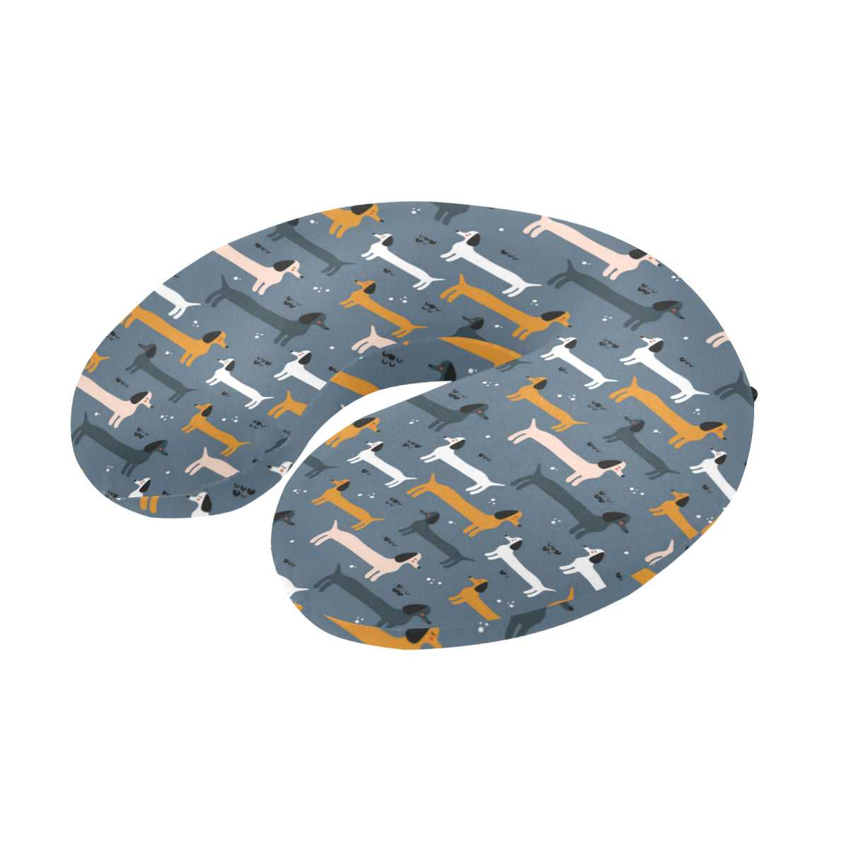 Dachshund Pattern Print Design 012 U-Shaped Travel Neck Pillow