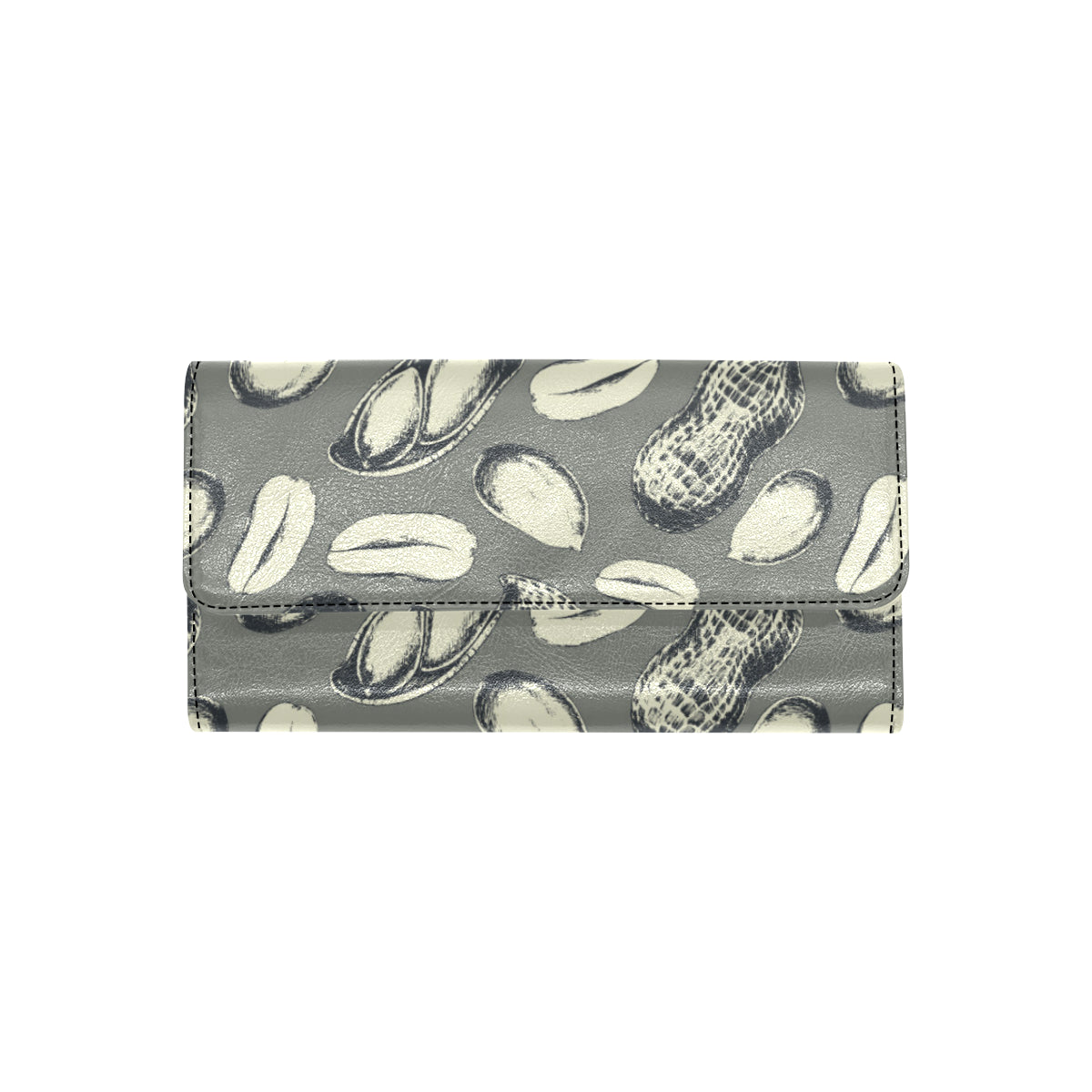Peanut Pattern Print Design A01 Women's Trifold Wallet