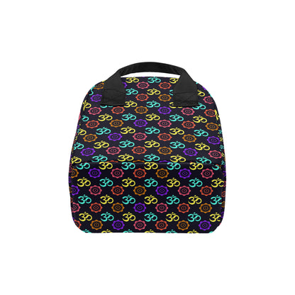 Chakra OM Print Pattern Insulated Lunch Bag