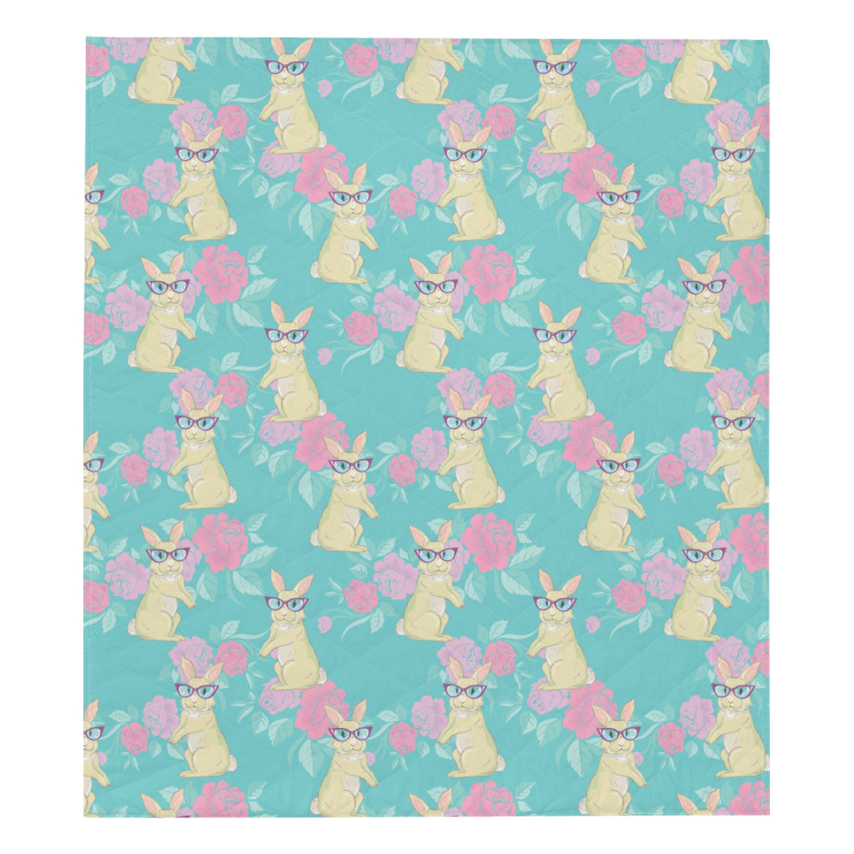 Rabbit Pattern Print Design RB05 Premium Quilt
