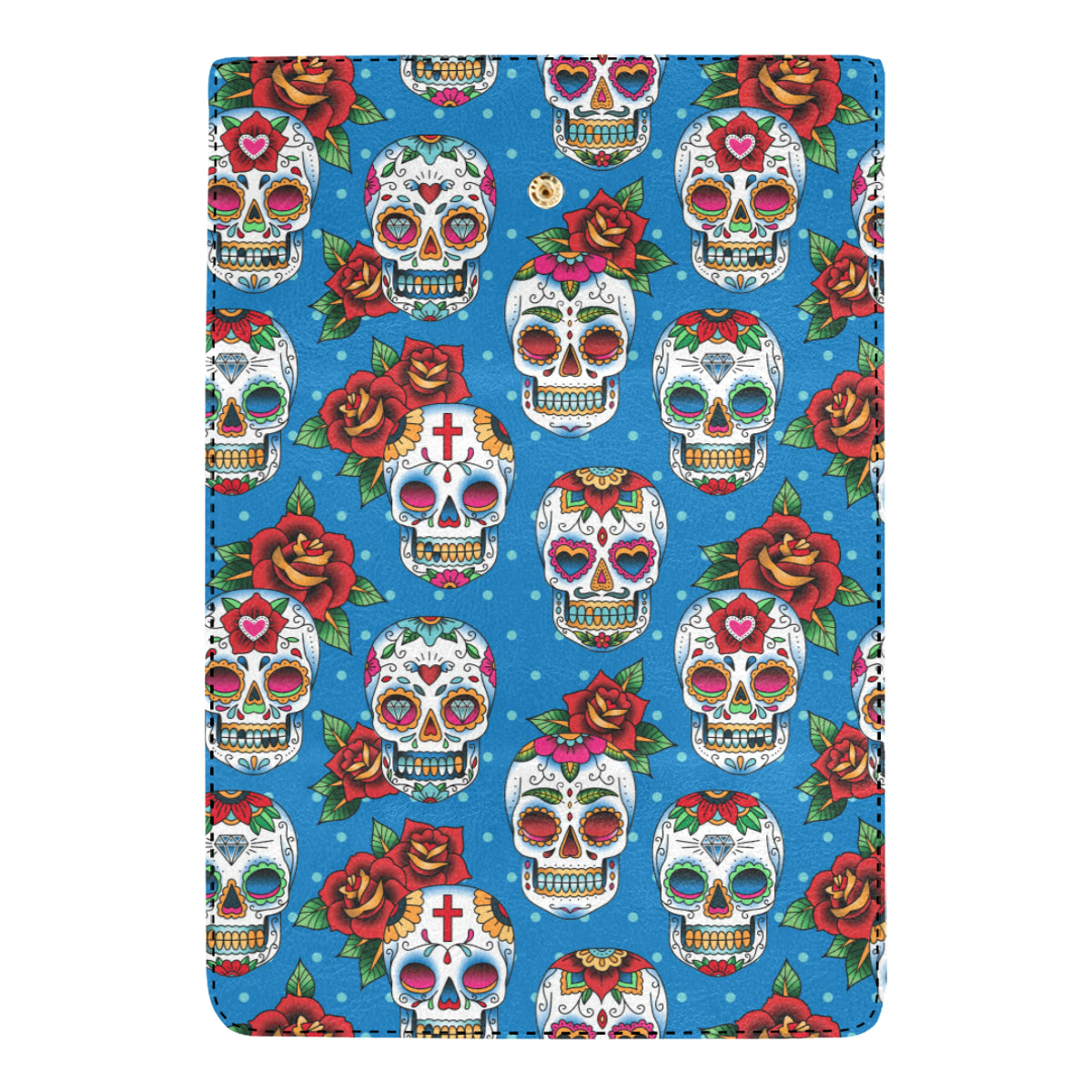 Sugar Skull Rose Pattern Women's Trifold Wallet