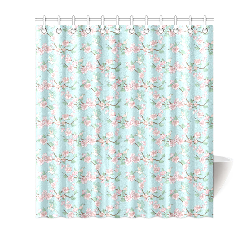 Cherry Blossom Pattern Print Design 02 Shower Curtain