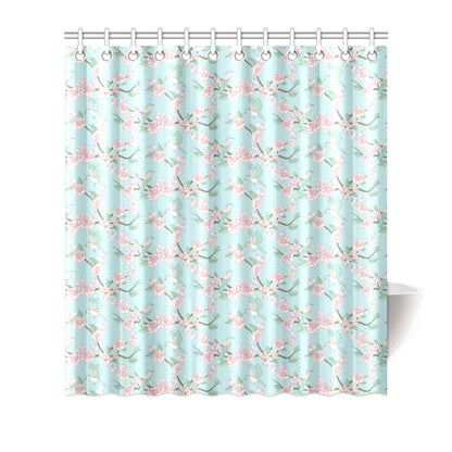 Cherry Blossom Pattern Print Design 02 Shower Curtain
