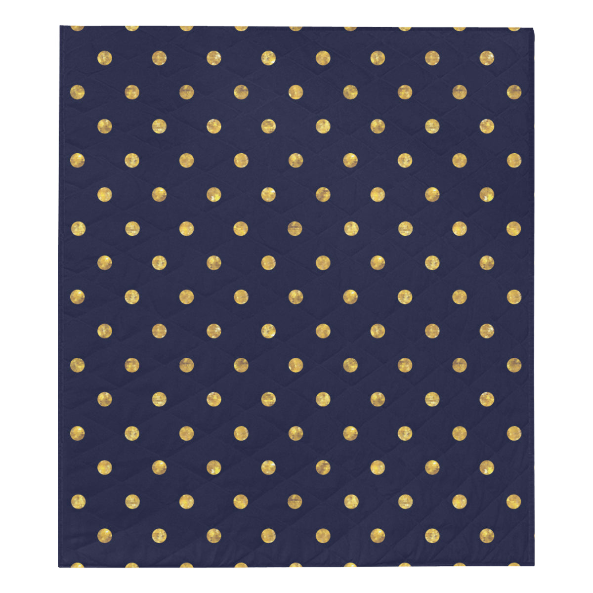 Polka Dot Gold Blue Pattern Print Design 02 Premium Quilt