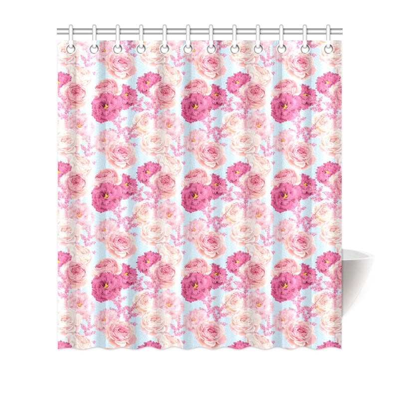 Lisianthus Pattern Print Design LT05 Shower Curtain
