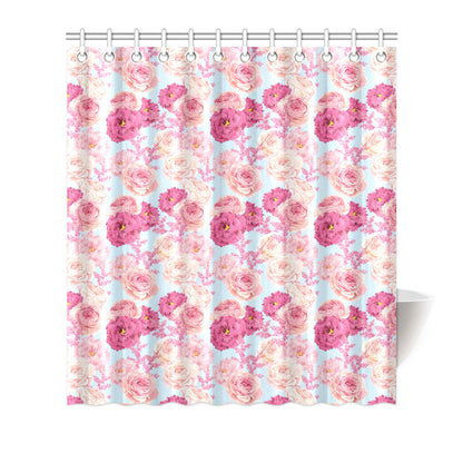 Lisianthus Pattern Print Design LT05 Shower Curtain