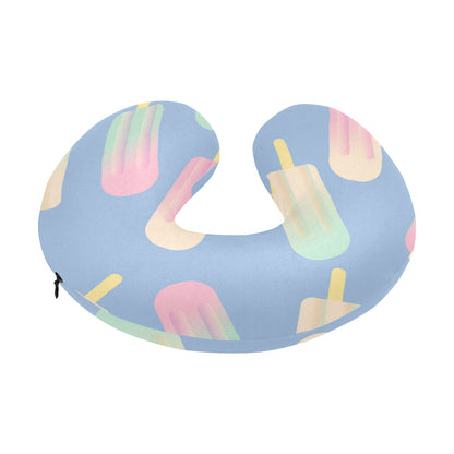 Ice Cream Pattern Print Design 05 U-Shaped Travel Neck Pillow