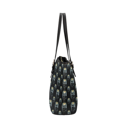 Angel with Wings Cute Design Print Leather Tote Bag
