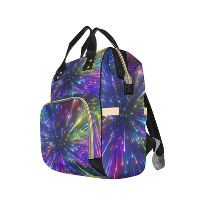 Celestial Rainbow Speed Light Diaper Bag Backpack